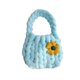 thumbnail image 5 of Bolso de crochet para mujer, con asa superior, elegante y suave, para fiesta de trabajo. azul, 5 of 9