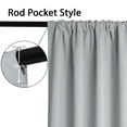 thumbnail image 7 of Yakamok 18 Inches Long Blackout Curtain Valances for Kitchen Windows - 1 Panels Blackout Window Valances for Basement with Rod Pocket (Light Grey,Width 52 by Length 18,1 Pair), 7 of 7