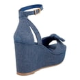 thumbnail image 2 of Sandalia Mujer Miracol by Mama Lola Plataforma Casual Comoda Fresca Moderna Alto Azul 22.5, 2 of 4