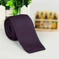 thumbnail image 4 of Landzoo One Men's Slim Knit Tie Solid Color Necktie Casual Business Wedding Party Formal Wear Accessories Cozy Stylish Basic Tie, 4 of 5