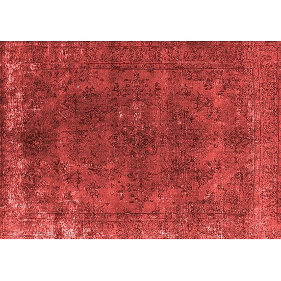 Ahgly Company Indoor Rectangle Oriental Red Industrial Area Rugs, 5' x 7'
