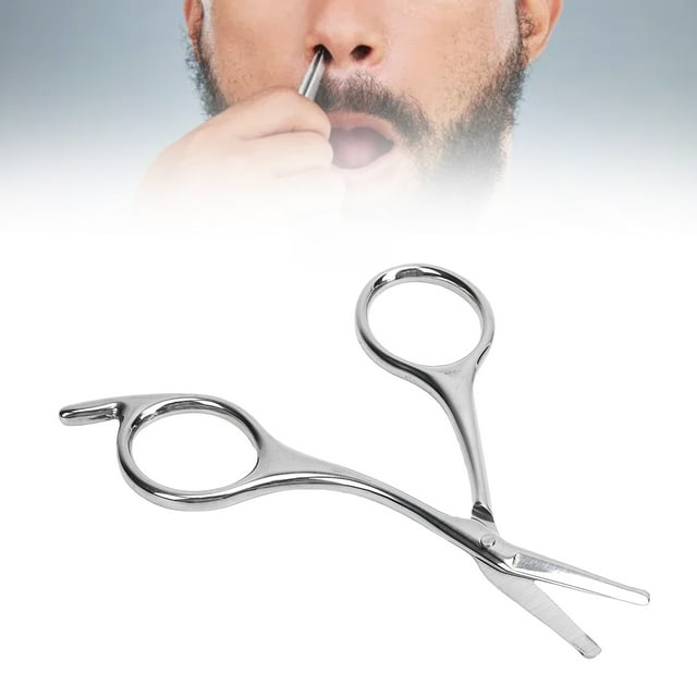 Small Grooming Scissors, Stainless Steel Eyebrow Nasal Hair Scissors with Rounded Tip, Ergonomic Design Safe Trimmer Eyebrow Trimmer for Women