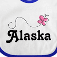 thumbnail image 4 of Inktastic Alaska Butterfly Girls Baby Bib, 4 of 4