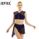 thumbnail image 2 of Bailarina adulta para mujer, danza lírica contemporánea, tutú de Ballet, gimnasia, leotardo, disfraces, Tops entrecruzados con falda, Ropa de baile, 2 of 5