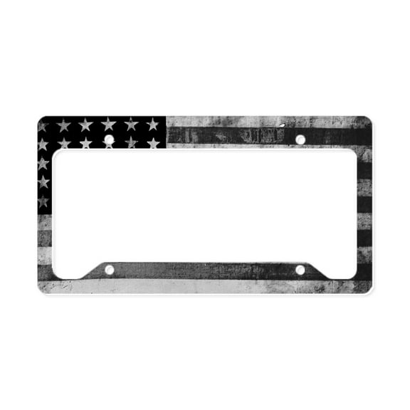 CafePress - American Vintage Flag Black A License Plate Holder - Aluminum License Plate Frame, License Tag Holder