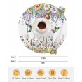 thumbnail image 6 of 13 Inch Round Placemats Set of 4, Watercolor Floral Non Slip Heat Insulation PP Table Mats, Spring Daisy Sunflowers Wisteria Hummingbird Washable Place Mats for Kitchen Dining Party Table Decor, 6 of 7