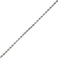 thumbnail image 4 of 14k White Gold 1.5mm Solid Diamond Cut Rope Chain Necklace with Lobster Lock (24"), 4 of 5