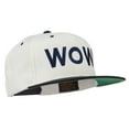 thumbnail image 5 of Wow Embroidered Snapback Cap - Natural Black OSFM, 5 of 5