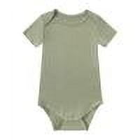 Toddler Girls Bodysuit Summer Casual Unisex Solid Color Long Sleeved Onesie Jumpsuits Army Green To Sizes 6-12M