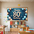 thumbnail image 5 of Colorful Design Happy Birthday Banner Decorative Balloons Party Backdrop for Birthday Party Milestone Celebration Event Decoration, 5 of 8