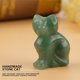 thumbnail image 1 of Gato hecho a mano en piedra tallado en piedra de gato color natural brillante para regalo familiar amigo, 1 of 8
