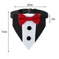 thumbnail image 3 of Dog Tuxedo,Formal Dog Wedding Bandana Dog Collar with Bow Tie Dog Birthday Costume Adjustable Pet Party Tux Dog Wedding Attire, Cosplay for Small Medium Large Pet, 3 of 6