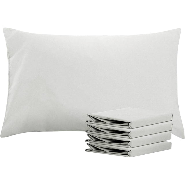 NTBAY Juego de 2 fundas de almohada estándar, 100% microfibra cepillada de 1800 hilos, súper suaves y acogedoras, resistentes a las arrugas, a la decoloración y a las manchas con cierre de sobre, fund