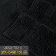 thumbnail image 3 of BNM Zero Twist Cotton Face Towel Washcloth Set of 12, Black, 3 of 9