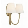 thumbnail image 2 of JUN-10322-VG Crystorama Lighting Juno - 2 Light Wall Mount-13 Inches Tall and 15 Inches Wide-Vibrant Gold Finish, 2 of 12