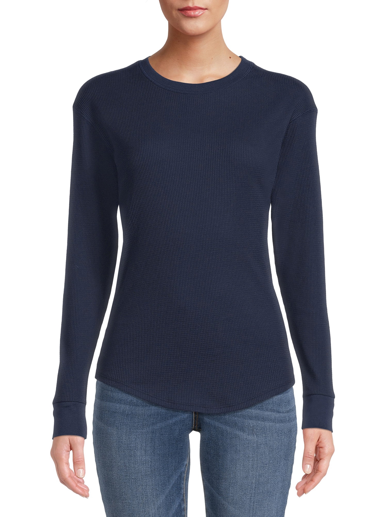 Time and Tru Women's Thermal Top with Long Sleeves
