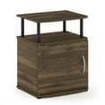 thumbnail image 1 of FURINNO JAYA Utility Design End Table, Columbia Walnut/Black, 1 of 8