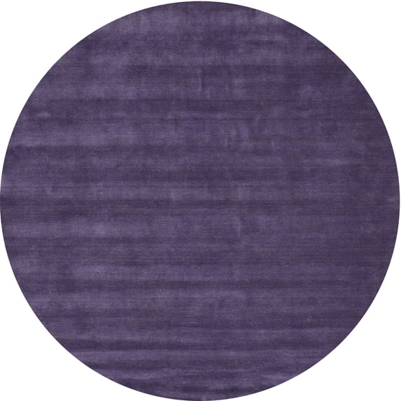 Ahgly Company Indoor Round Contemporary Purple Abstract Area Rugs, 3' Round
