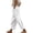 White, variant on Women's Cotton Linen Pants, Elastic Drawstring Waist Casual Solid Color Trousers with Side Pockets, Spring Summer Lounge Pants for Women, Comfortable Daily Wear Pants Blue L