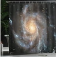 thumbnail image 4 of Ambesonne Galaxy Shower Curtain, Star Disc in Huge Space, 69"Wx84"L, Black Beige Violet, 4 of 5
