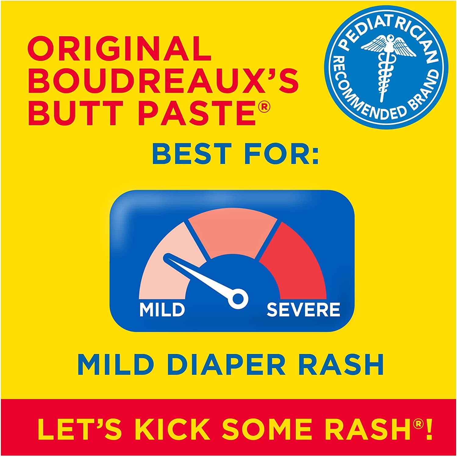 Original Boudreaux's Butt Paste Diaper Rash Ointment Mild Rash 4 oz, Pack of 3