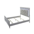 thumbnail image 3 of Beautiful 3pc King Size LED Upholstered HB Bed Chest Nightstand Wood Bedroom Furniture Set, 3 of 7