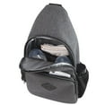 thumbnail image 5 of Baby Essentials Multi-Pocket Dual Zipper Crossbody Sling Diaper Bag Backpack with Matching 6-Ply Changing Pad and Mini Insulated Bottle Pockets in Grey and Black, 5 of 5
