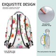 thumbnail image 5 of Pioneer Flower Floral Print Pattern Backpack for School, Cute School Bag with Adjustable Shoulder Straps and Padded Back, 15.3"x11"x7.1", 5 of 5