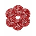 thumbnail image 7 of 13 Inch Round Placemats Set of 6, Red Christmas Non Slip Heat Insulation PP Table Mats, Farmhouse Winter White Xmas Snowflakes Washable Place Mats for Kitchen Dining Party Table Decor, 7 of 7