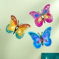 thumbnail image 6 of deevoka Metal Butterfly Wall Decor Wall Art Sculpture for Bedroom Centerpiece Office 3pcs, 6 of 9