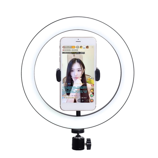 10 '' Luz de Relleno de con Soporte de Movil para Video en Vivo, Educación en Video en Línea, Disparador Automático Soledad Luz de relleno de anillo LED