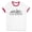 White/Red, variant on Skyline Columbus Ohio Ringer Tee Shirt Unisex Large White/Black