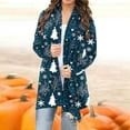 thumbnail image 2 of Christmas Cardigans for Women Open Front Fashion Print Fall Cardigan Casual Loose Outwear Clothes, 2 of 6