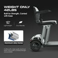 thumbnail image 3 of Airline Approved Foldable Electric Scooter with LED Lights & Electromagnetic Brake – Lightweight 42LBS, USB Charging Port, Easy Carry for Travelers & Commuters, 3 of 5