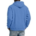 thumbnail image 4 of Hoodie Mens Quarter Zip Pullover Basic Sweatshirt Men Drawstring Hooded with Plain Elastic Hem 1/4 Zip Sweatshirt Royal Blue 2XL, 4 of 9