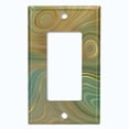 thumbnail image 5 of Metal Light Switch Plate Cover Image of Marble Green Yellow Swirl Galaxy MAR074, 5 of 13