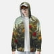 thumbnail image 2 of Fotbe Floral Rhino With Birds Chaqueta con Protección Solar UPF 50+ para Hombre y Mujer, Camisa con Capucha y Bolsillos-Small, 2 of 7
