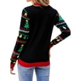 thumbnail image 5 of ZXSXSY Women Christmas Sequin Letter Print Crew Neck Long Sleeve Ugly Christmas Sweater, 5 of 8
