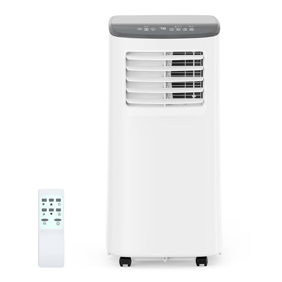 Portable Air Conditioner, 8000 BTU AC Unit Up to 450 Sq ft, 3-in-1 AC Fan Dehumidifier, Quiet 46dB Sleep Mode 24H Timer, Window Kit 25-51in for Bedroom Office, White