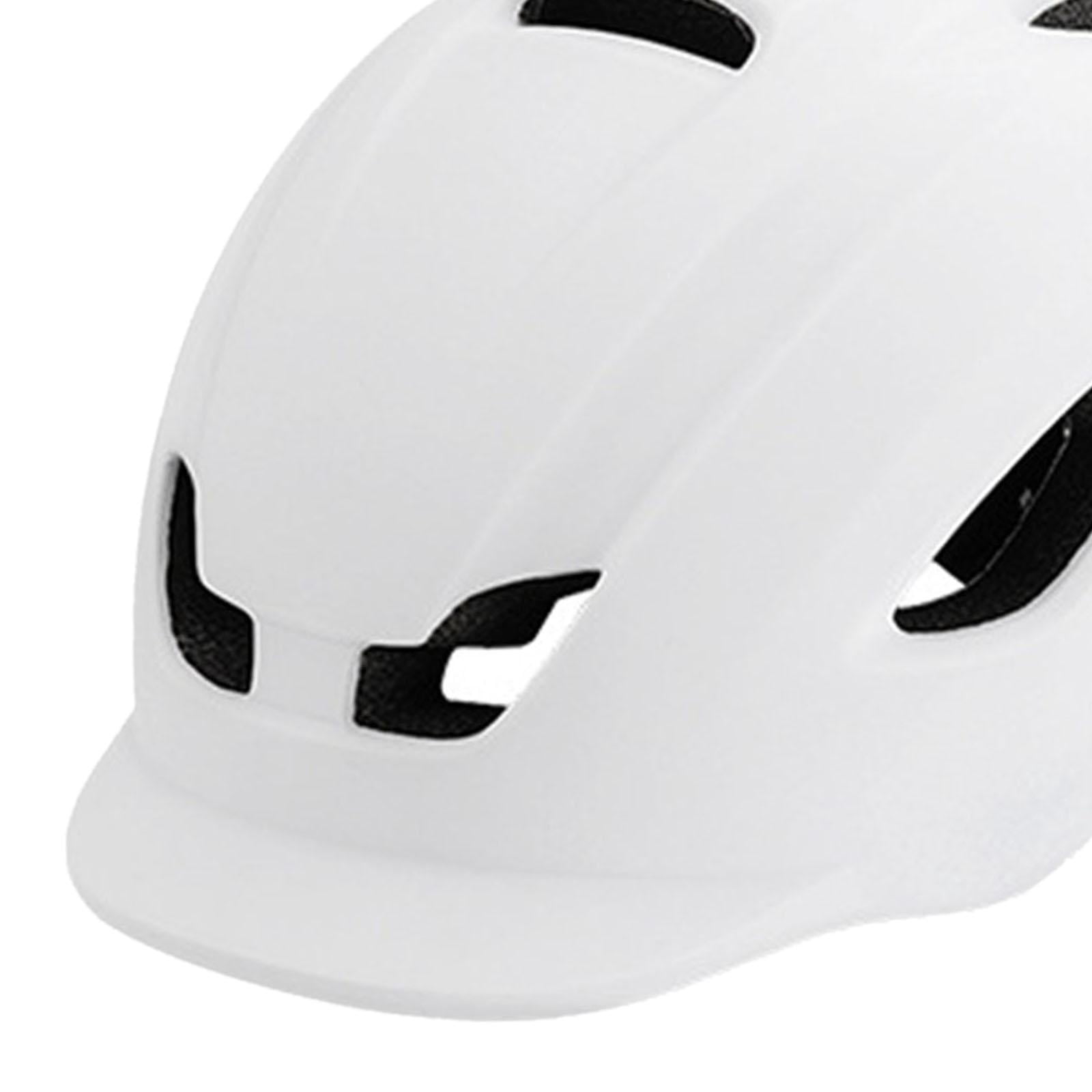 DimyFew Bike Helmet Adjustable 55cm-61cm Protective Breathable Removable Washable Lining White