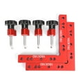 thumbnail image 3 of Right Angle Ruler Set, Portable Aluminum Alloy Positioning Ruler Set, For Carpenter Gauge Carpenter Tool 160x160mm With Scale, 3 of 8
