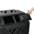 thumbnail image 4 of ZENY Rotating Bin Compost Tumbler Fertilizer Soil Remixing Container 43 GAL, Black, 4 of 14