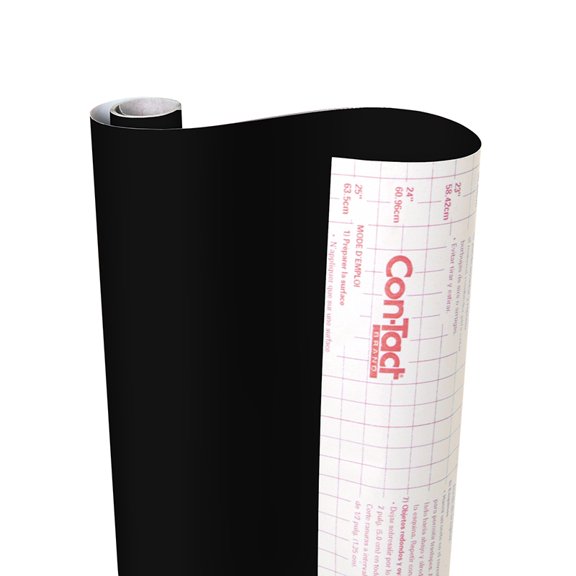 Creative Covering Adhesive Covering, Black, 18" x 16 ft | Bundle of 5 Each