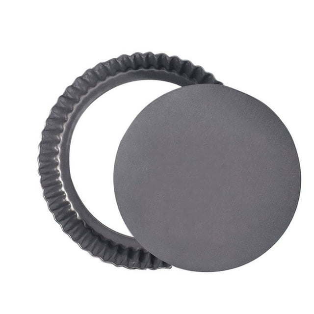Quiche Pan Removable Bottom Non Stick Cake Mould Carbon Steel Bakeware Kits Baking Accessory Kitchen Supplies Cooking Tools Thickened 10 inch