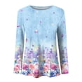 thumbnail image 5 of Blusa con cuello redondo y manga larga suelta a la moda para mujer Fridja bvmnju2235, 5 of 5