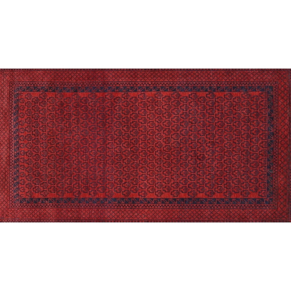 Ahgly Company Machine Washable Indoor Rectangle Traditional Red Area Rugs, 8' x 10'