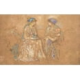 thumbnail image 2 of Whistler, James McNeill 18x13 Black Ornate Wood Framed with Double Matting Museum Art Print Titled - The Conversation 1890, 2 of 4