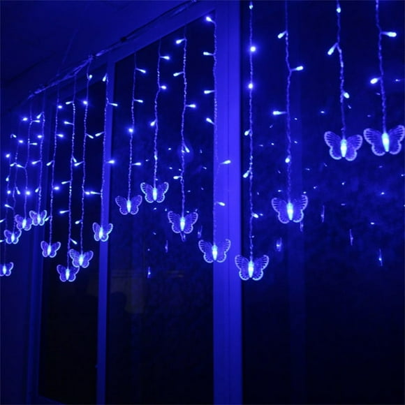 Halloween Decorations Clearance Sale Costyle 110 V Butterfly LED String Curtain Lights Lights Christmas Wedding Party Decor 3.5 M
