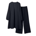 thumbnail image 4 of Elegant Women's Long Sleeve Abaya Set Casual Button Down Shirt and Pants Dubai Outfit, 4 of 6