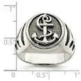 thumbnail image 3 of Sterling Silver Antiqued Anchor Ring QR6835, 3 of 5